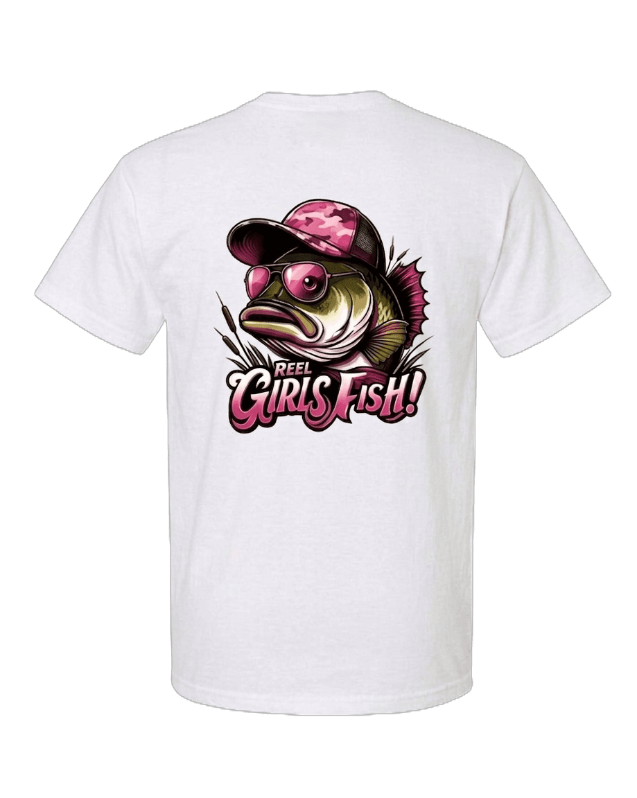 Girls Fish T-Shirt back in white